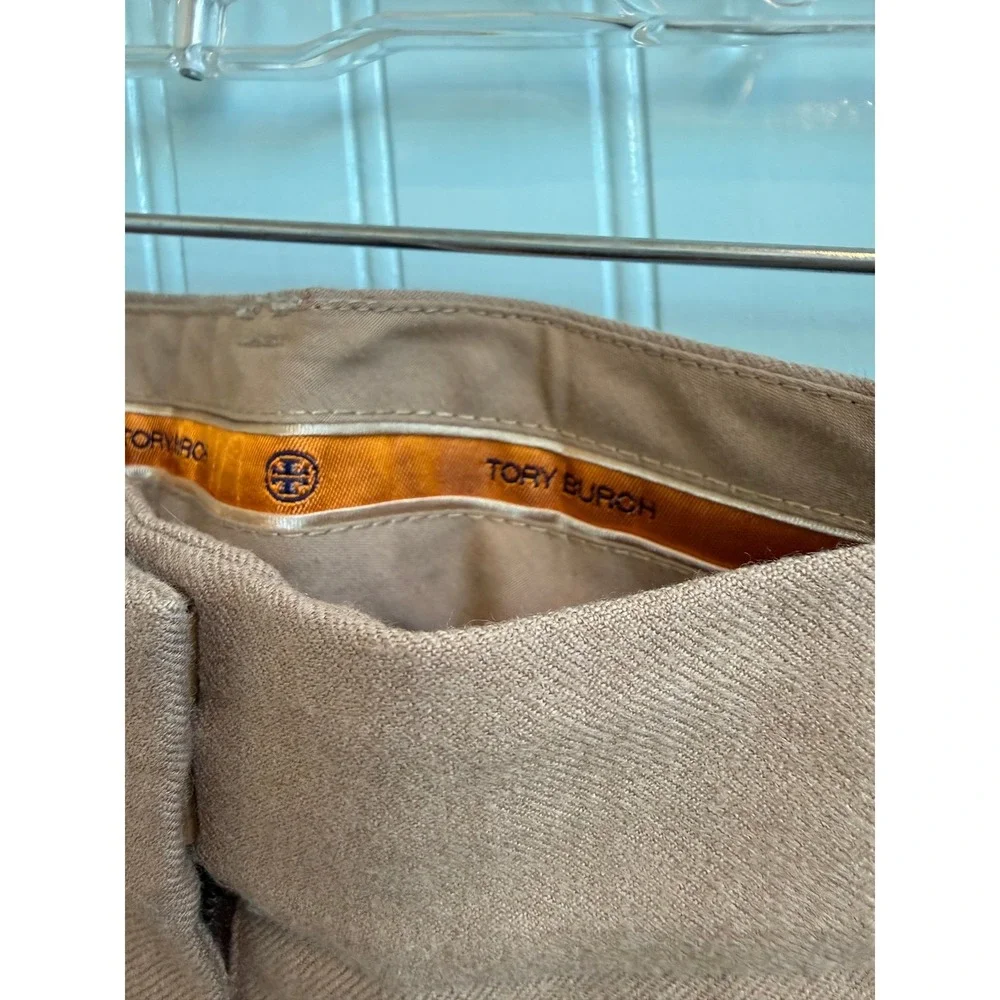 Tory Burch‎ Camel Color Wool Dress Pants Size 2 Elevated Basics Old Money